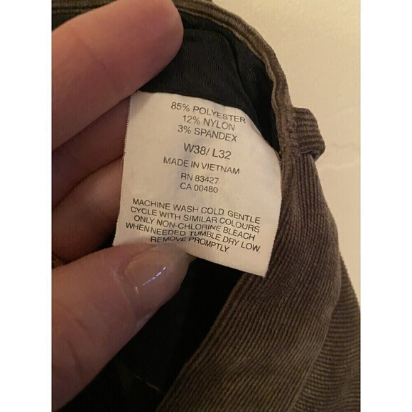 Men's Alan Fusser Brown Corduroy Pants. Sz. 38/32 - Picture 4 of 4